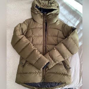 Like-new Outdoor Research Coldfront Down Jacket, size S in olive green
